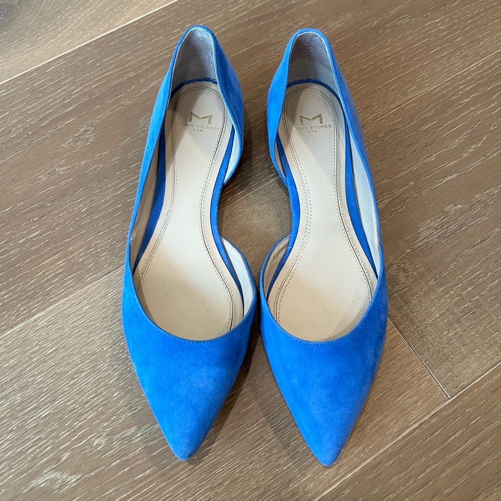 Marc Fisher LTD ‘Sunny’ Blue D’Orsay Flat Size 7